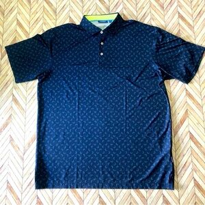 Devereux Proper Threads Men’s Performance Golf Polo, Size XXL. Blue.